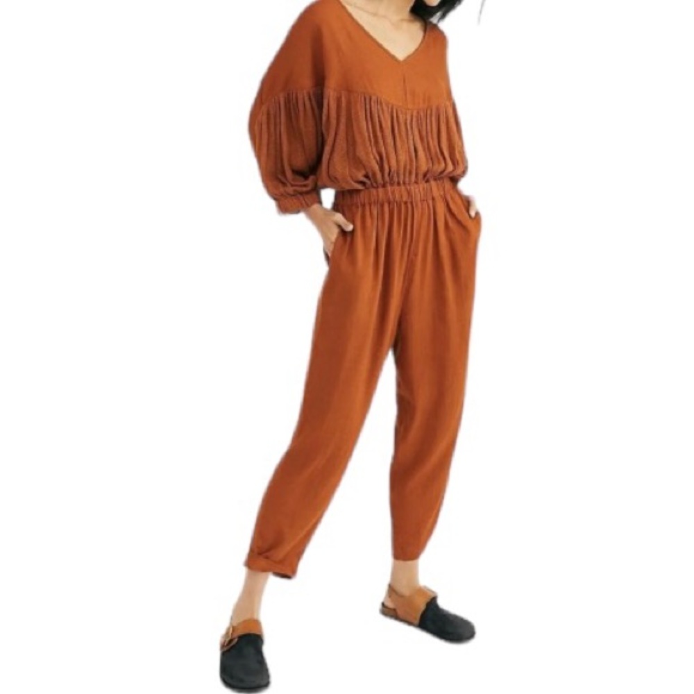 Free People Endless Summer Boho Jumpsuit Absolute Heaven Slouchy Rust